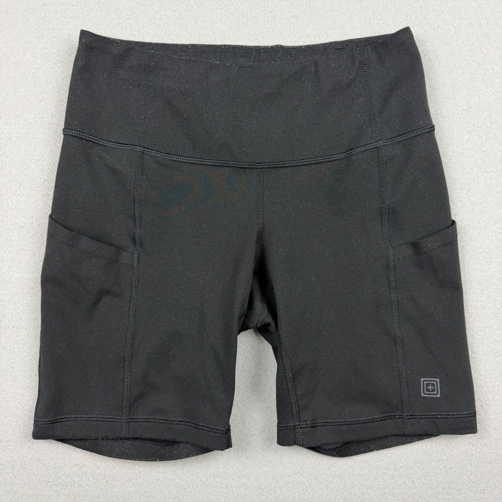5.11 Tactical Women XS Black PT-R Physical Training Ready Biker Shorts Pockets
